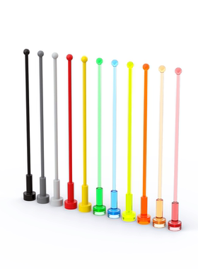 LEGO乐高 2569 47094 25699 1x1x8天线 黑 浅灰 透明荧光绿