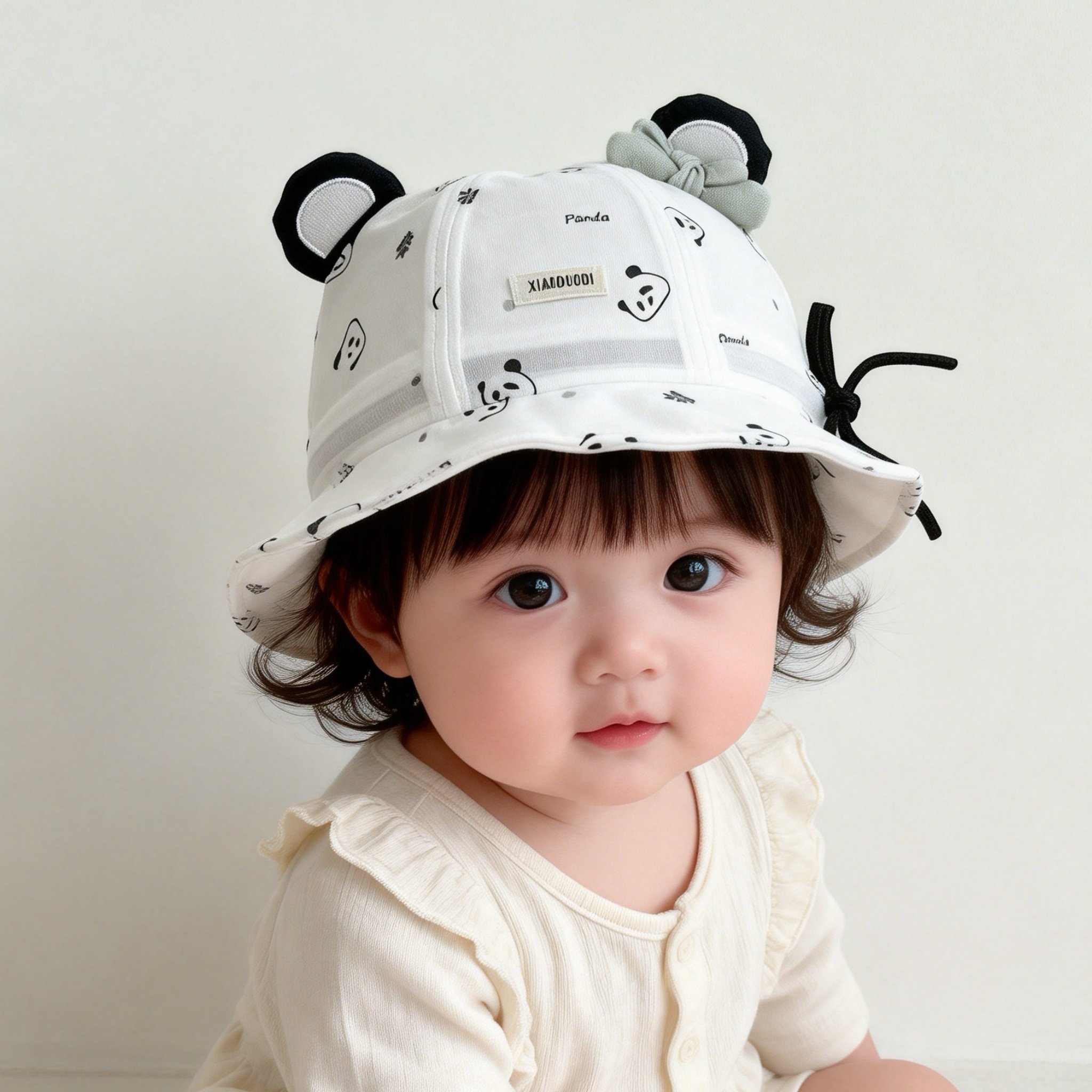 卡通熊猫渔夫帽婴幼儿男女宝宝可爱遮阳防晒盆帽小月龄外出帽,童装/婴儿装/亲子装,帽子,淘宝优惠券,粉丝福利购,淘宝优惠卷