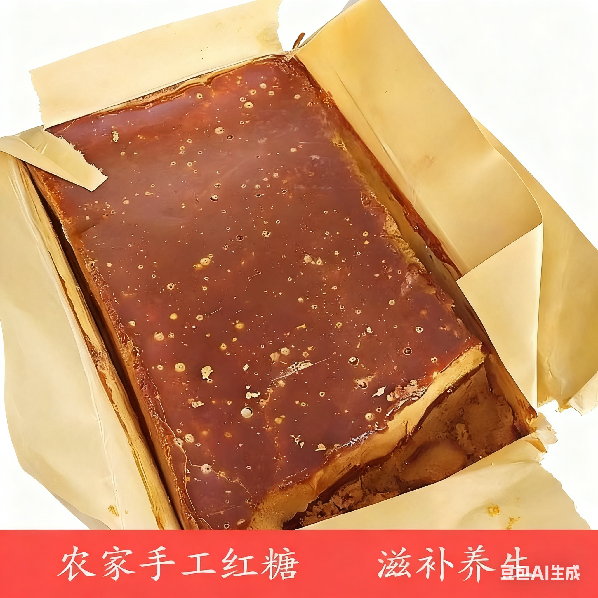 南门万里坝红糖红皮甘蔗无添加老式手工红糖块产妇月子专用泡水饮