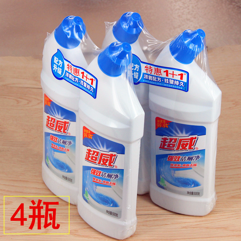 超威强效洁厕精净500g*4瓶优惠装洁厕液灵净马桶厕所清洁去异味