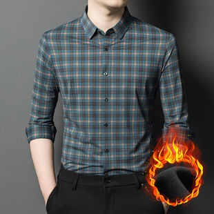 伦巴宝利娇翻领直筒商务绅士植物花卉时尚男都市衬衫