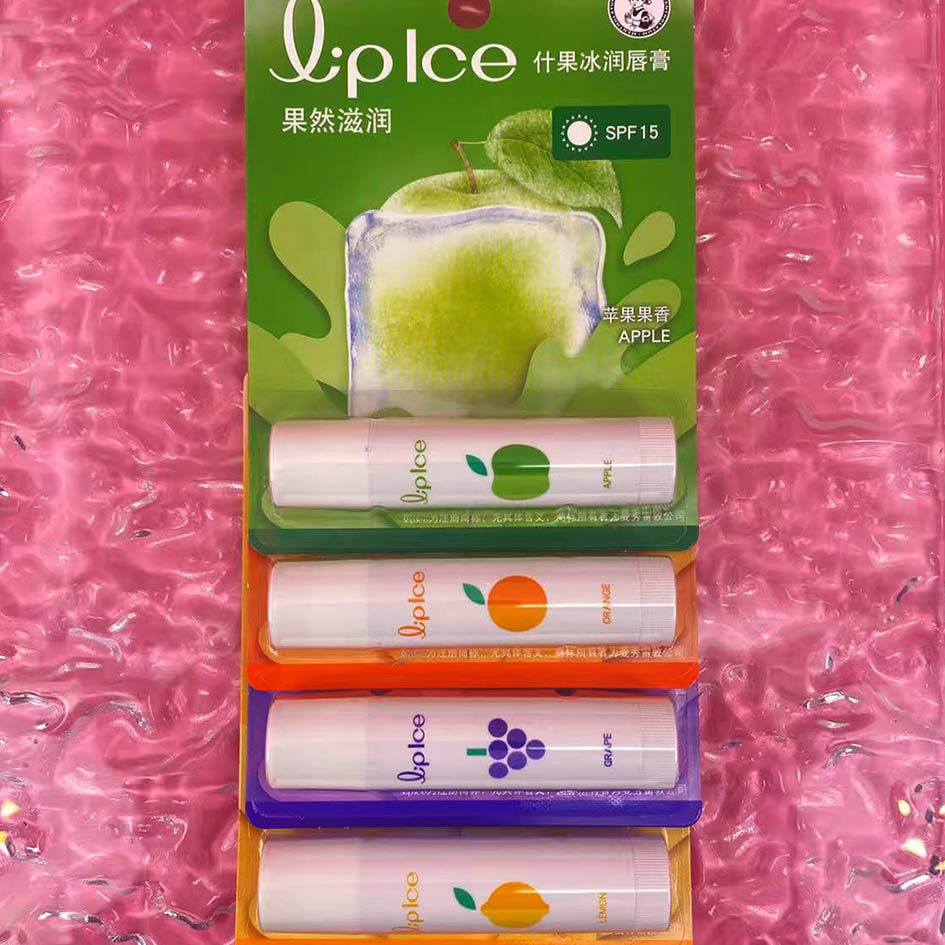 曼秀雷敦什果冰润唇膏柠檬香橙苹果味3.5g滋润补水保湿防晒干裂