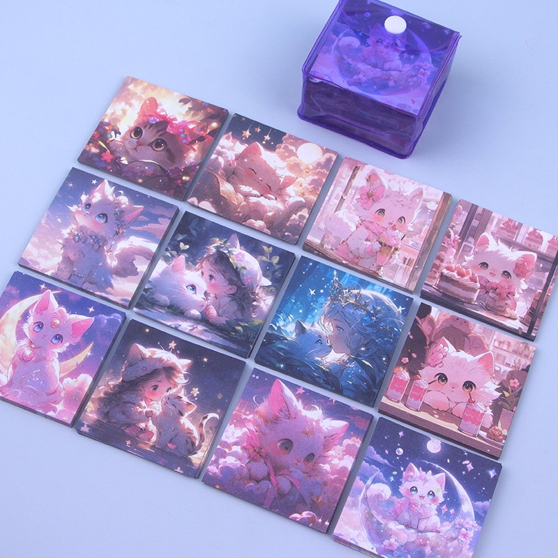 折纸小号卡通印花猫腻图案