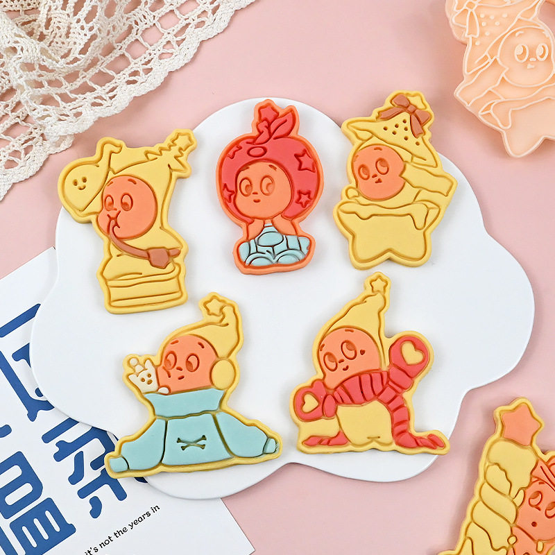 咖啡香牌模具可爱卡通星星人印花饼干曲奇模具翻糖切模创意烘焙模