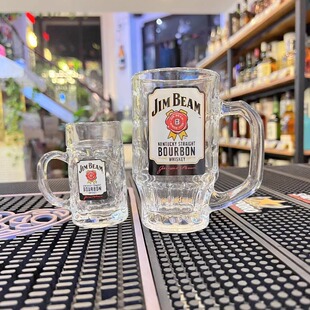 原厂金宾Jimbeam嗨棒杯占边带柄玻璃威士忌洋酒调酒可乐网红饮杯