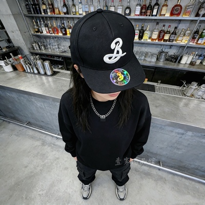全新布鲁克林Brooklyn黑色刺绣棒球帽子硬顶可调节鸭舌帽潮流百搭