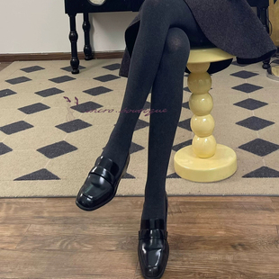 不可思一间800D品质柔棉高弹保暖加薄绒棉质灰色系连裤 袜舒适软糯