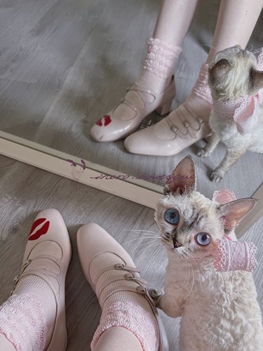 不可思一间 日系森系软妹少女洛丽塔棉麻混色菠萝针泡泡堆堆袜jk