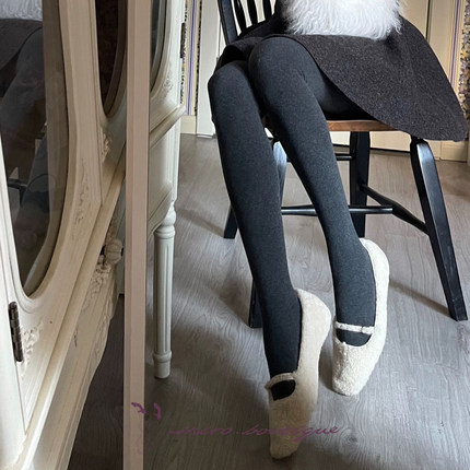 秋冬中厚绒1200D细条纹金棉细腰提臀可外穿显瘦连裤打底袜连裤袜