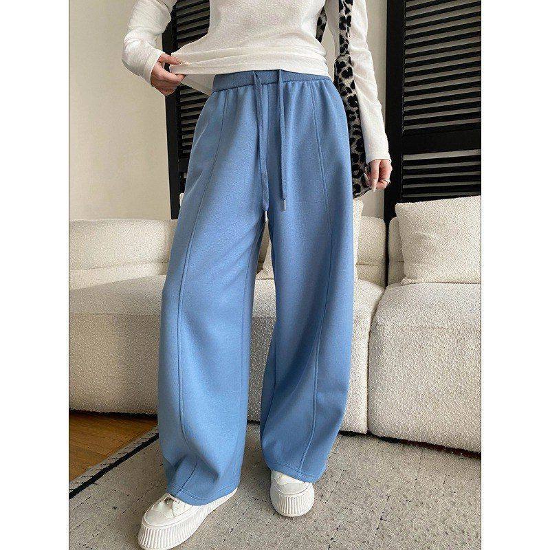 早春新款 解构分割设计感抽绳松紧腰运动风休闲卫裤 SN8636,女装/女士精品,休闲裤,淘宝优惠券,粉丝福利购,淘宝优惠卷