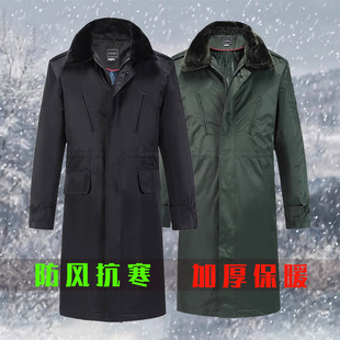 新款军大衣男冬季加厚保安工作服外套超长防寒服保暖东北棉大衣女