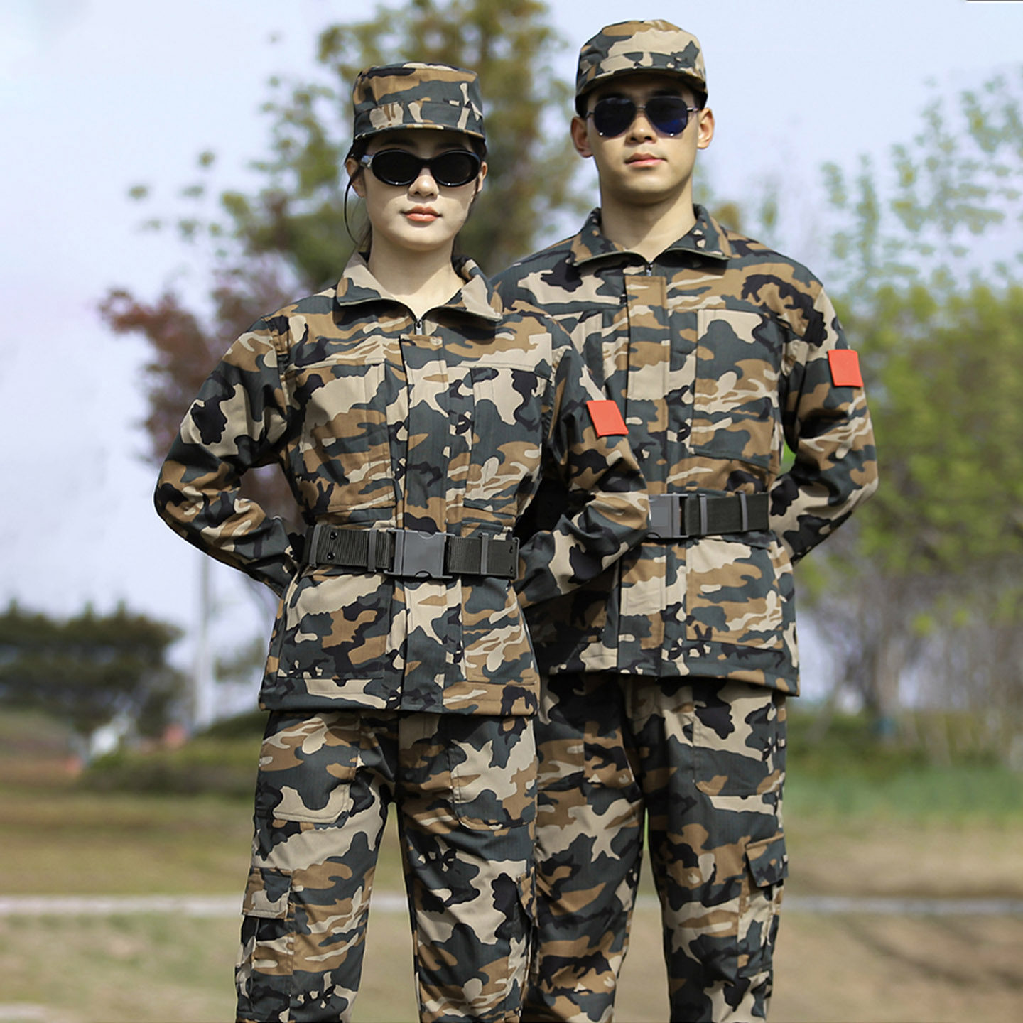 新款迷彩服套装男耐磨迷彩工作服户外战术服夏季学生军训服训练服