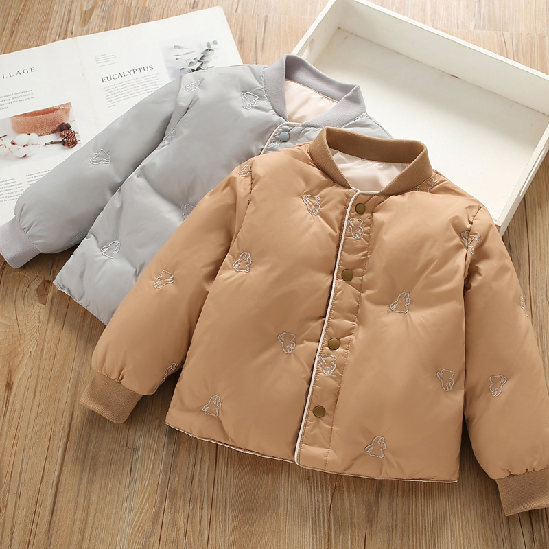 校服神器小熊刺绣羽绒内胆