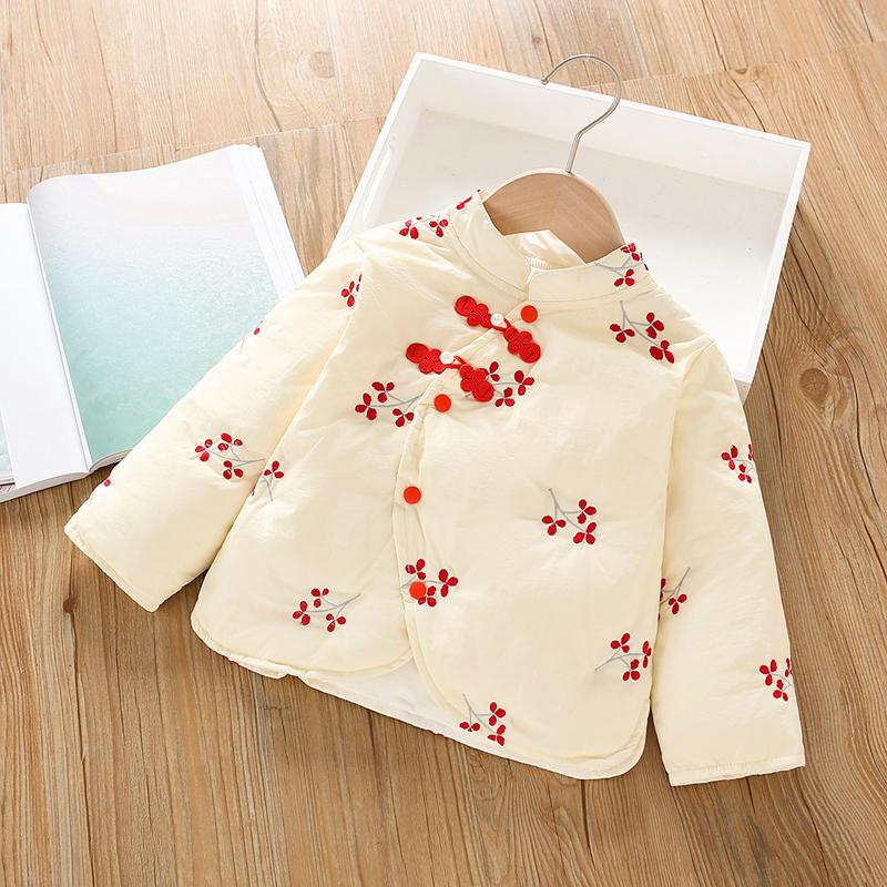 新中式国风 90白鸭绒 女童冬季轻薄款羽绒服女宝汉服羽绒内胆外套