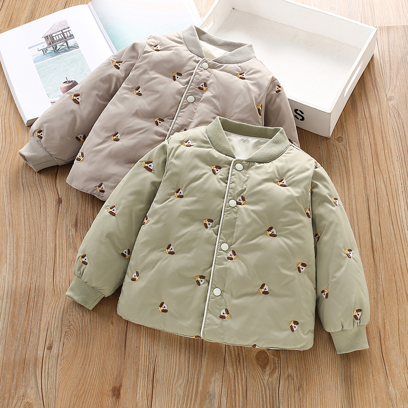 2025秋冬新款童装 男童轻薄款羽绒长袖内胆 男宝宝卡通羽绒服外套