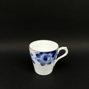 okura大仓陶园 BLUE ROSE系列.马克杯水杯咖啡杯釉下彩陶瓷杯高档