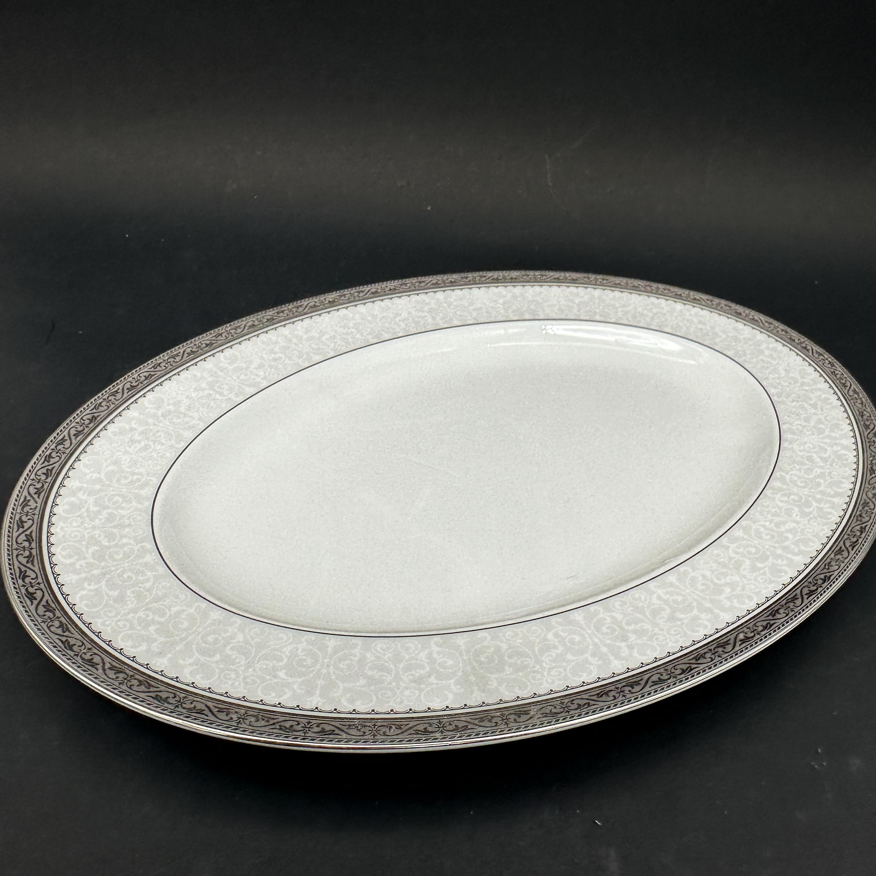 骨瓷则武鱼盘银边则武西餐盘