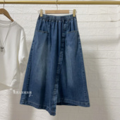 宽松显瘦百搭牛仔半身裙女中长款 韩版 a字大摆裙子 新款 夏季
