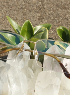 正品高档天然水晶眼镜 石头镜 水晶太阳镜 纯钛镜框 附证书