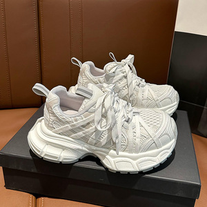 真皮增高厚底老爹鞋女款2026新款爆款鞋子女鞋轻便软底超轻运动鞋