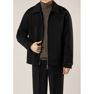 高级感短款 秋季 轻熟风商务男装 新款 春秋上衣潮 夹克外套男休闲韩版