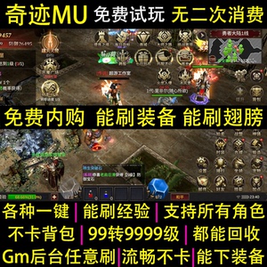 奇迹mu手游gm后台大天使买断无限代金内购怀旧三职业非单机联网玩
