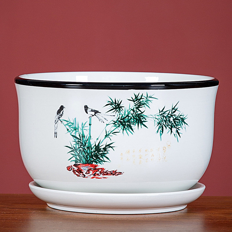 花盆陶瓷大号特大特价清仓带托盘简约创意个性绿萝蝴蝶兰多肉花盆,鲜花速递/花卉仿真/绿植园艺,花盆,淘宝优惠券,粉丝福利购,淘宝优惠卷