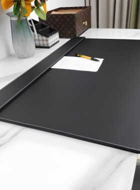 创意皮革大号写字板商务大班台垫防水带夹板办公垫板案台垫简约色