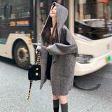 大货主推！数据好！韩系连帽时尚大衣2D082-H228-P275398，女装毛呢外套，2D082