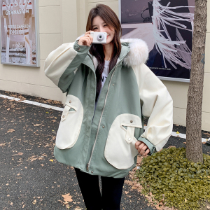 新品现货！内胆仿兔毛派克服连帽外套275-H219-P205298图片
