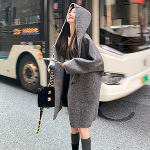 现货！牛角扣双面呢连帽外套275-H228-P275398图片