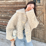 现货！新品！牛角扣环保皮毛一体外套275-K012-P265398，女装皮草，2D082