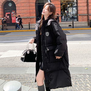现货！长款90绒贴标连帽羽绒服外套275-H222-P320478图片