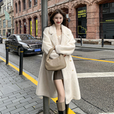 富家千金长款皮毛一体大衣外套女高级感2025新款仿水貂绒环保皮草，女装皮草，2D082