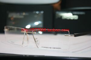 实拍 100%真品 保时捷PORSCHE P8205 S2 A 金色 无框光学眼镜架