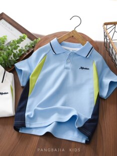 Polo for boys, summer children's colored short sleeve T-shirt, with short sleeve, children's clothing, for teenagers