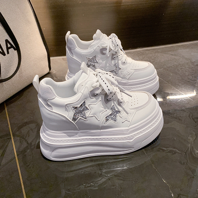 百搭小个子内增高运动板鞋