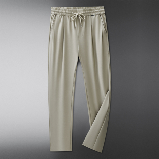 男士 280斤肥佬胖子宽松裤 松紧平脚休闲裤 8XL加肥加大码 子 夏季 新款