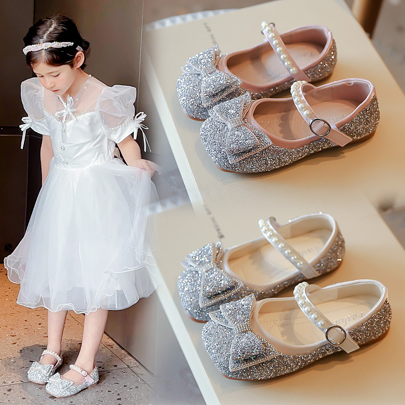 女童单鞋水晶鞋演出鞋公主鞋