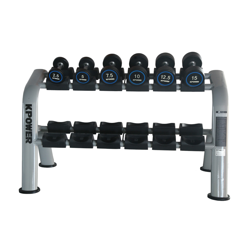 健身房哑铃架康乐佳商用双层