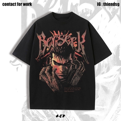 剑风传奇全棉印花短袖T恤t-shirt