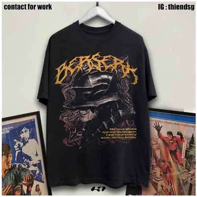 剑风传奇印花短长袖T恤t-shirt