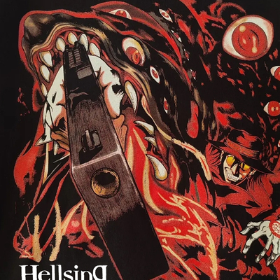 短袖宽松全棉青少年Hellsing