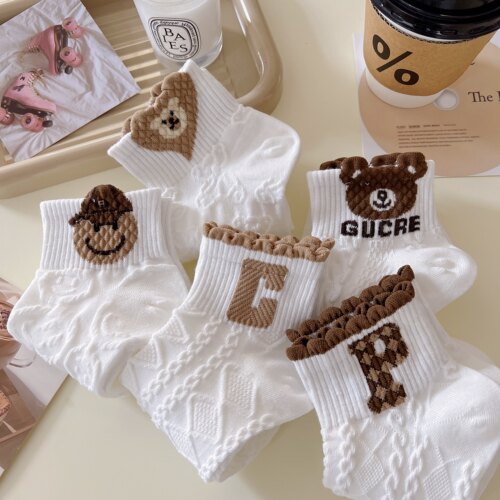 浅口纯棉船袜白色女春夏季