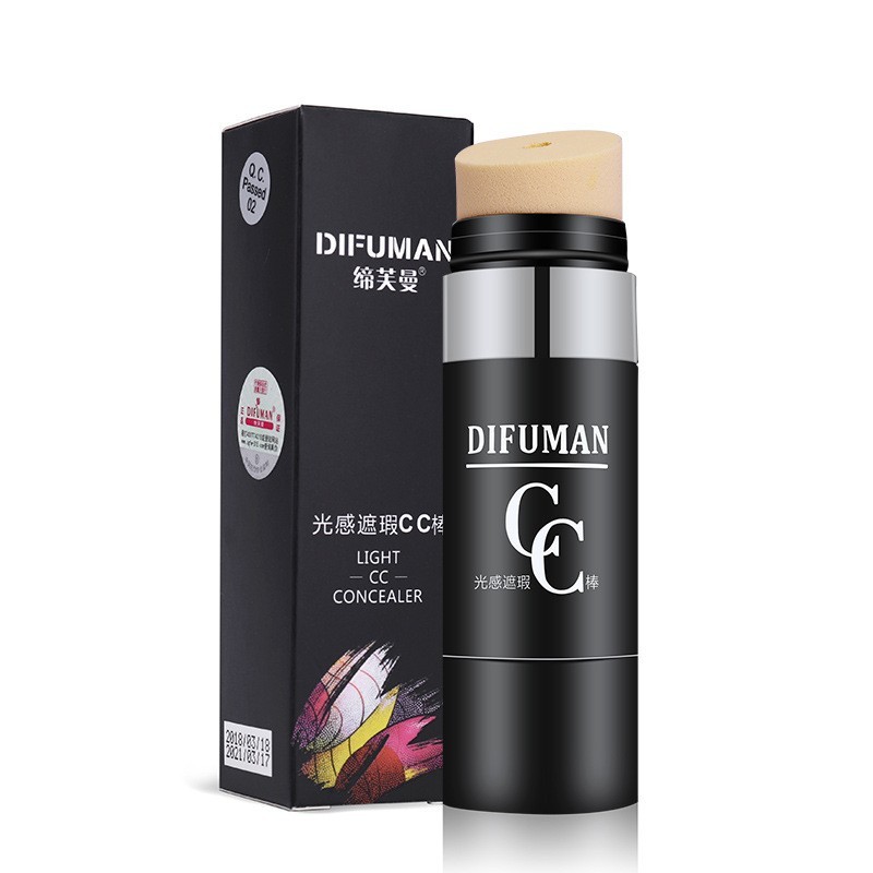 缔芙曼光感遮瑕水润轻薄CC棒30g 正品气垫粉底液 防水不脱妆cc霜