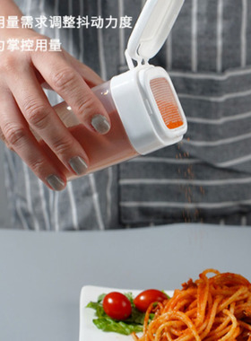 日本LEC带盖撒粉罐家用面粉筛可可粉糖粉筛塑料烧烤调味瓶170ml