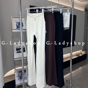 显高显瘦显腿长 提臀镂空塑型云感瑜伽裤 修饰腿型喇叭裤