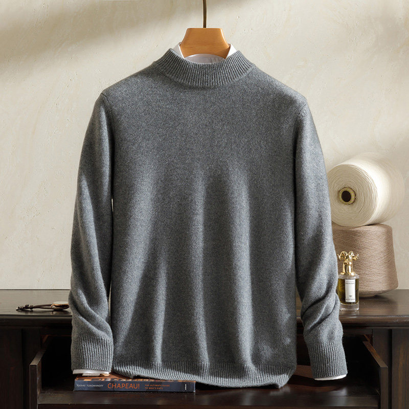 康赛妮~100%纯羊绒衫七针男士加厚半高领宽松休闲经典毛衣打底衫,男装,羊绒套衫,淘宝优惠券,粉丝福利购,淘宝优惠卷