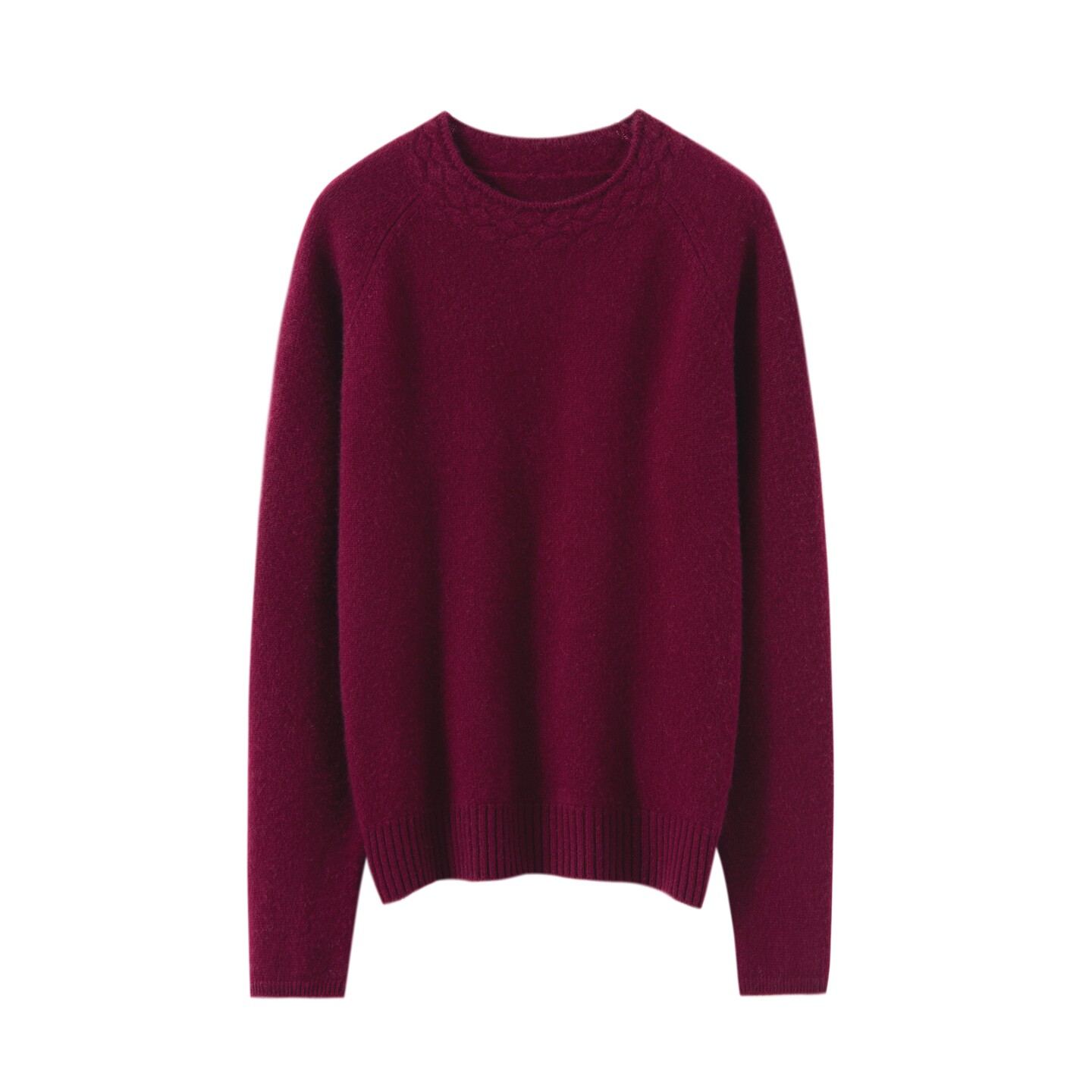 康赛妮插肩袖半高麻花l100%山羊绒衫女宽松慵懒风软糯毛衣针织衫