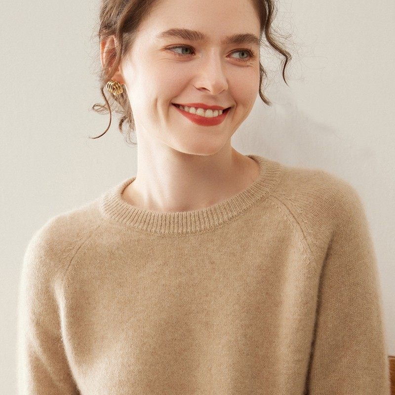 30%~含量羊绒衫女七针插肩圆领纯色百搭羊绒针织打底衫毛衣保暖女,女装/女士精品,羊绒衫,淘宝优惠券,粉丝福利购,淘宝优惠卷